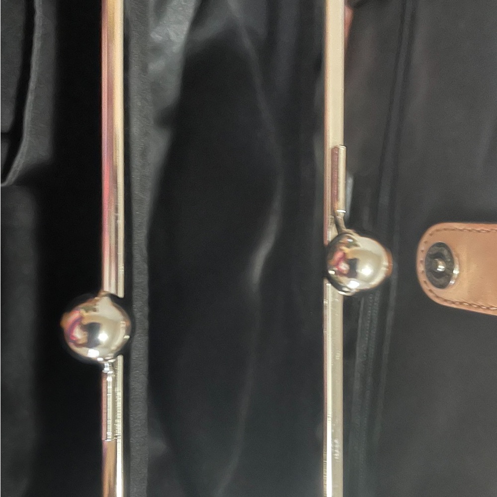 Coach Black and Tan Signature Tote with Leather Trim - Picture 7 of 10